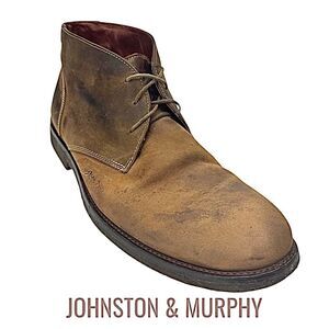 Johnston & Murphy Copeland Chukka Boots Sz 13 Brown Leather Sheepskin Men’s